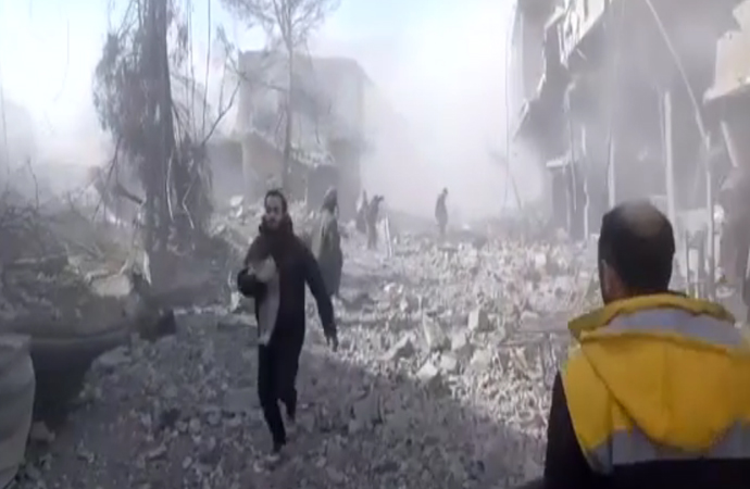 Suriye rejim güçleri sivilleri bombalamaya devam ediyor