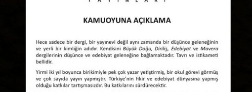 Hece dergisinde ‘Seher’ tartışması