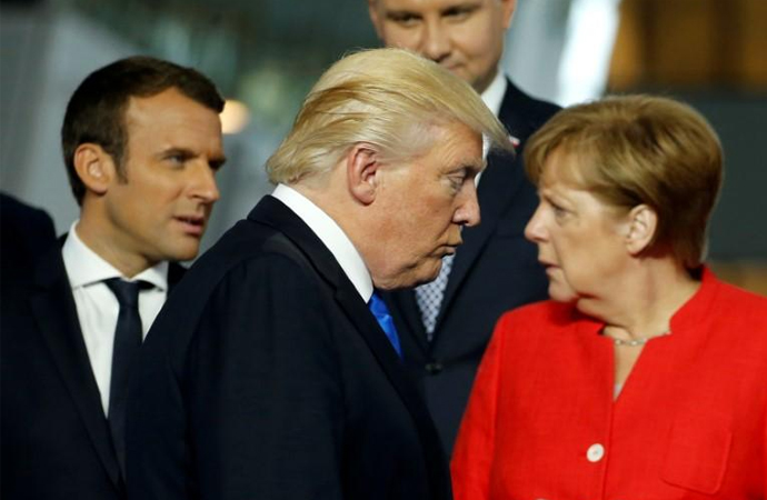 Trump’ın, Macron ve Merkel görüşmelerindeki ayrıntılar