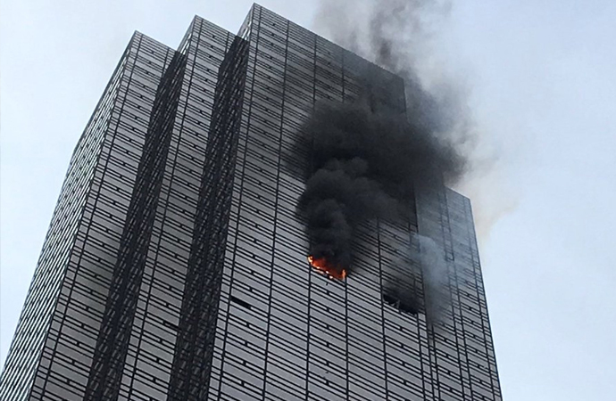 Başkan Trump ve ailesinin yaşadığı binada yangın