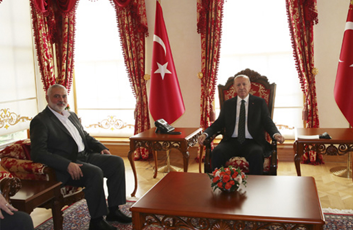 Heniyye başkanlığındaki Hamas heyeti Erdoğan’la görüştü
