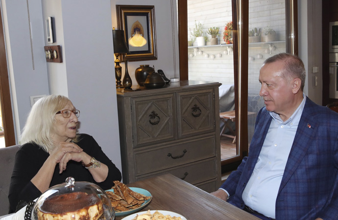 Erdoğan’dan Alev Alatlı’ya evinde ziyaret