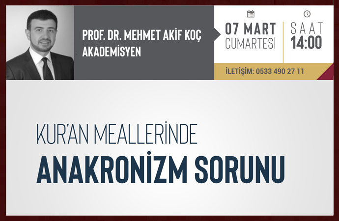 Prof.Dr. Mehmet Akif Koç bugün İktibas’ta