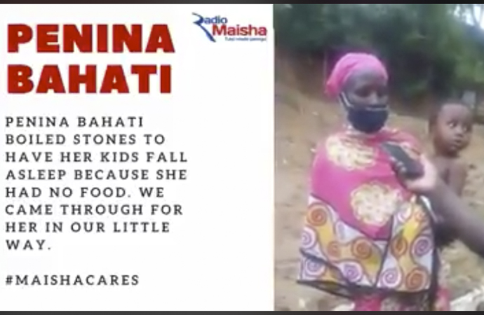 Aç çocukları için taş kaynatan Kenyalı anne