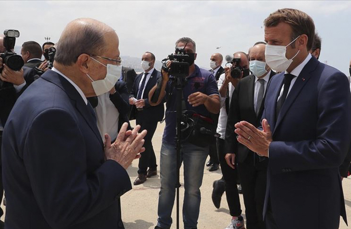 Fransa Cumhurbaşkanı Macron Lübnan’da