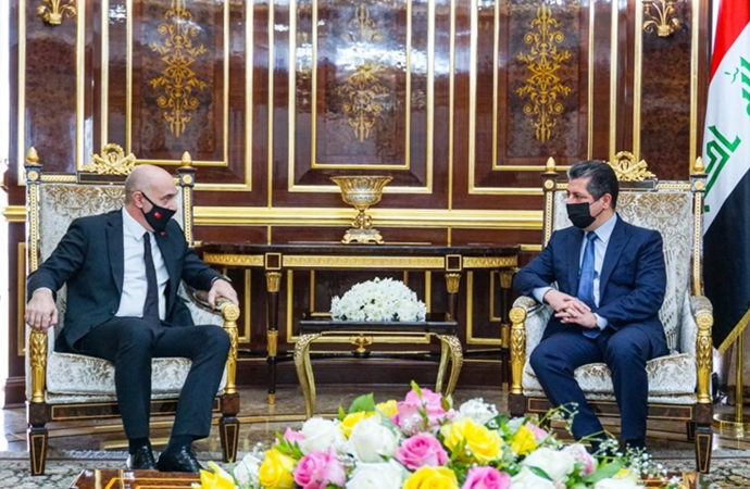 Erbil’de IKBY Başbakanı Barzani ile görüşme