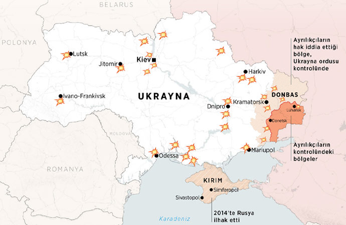 Rusya Ukrayna’nın şehirlerini vuruyor