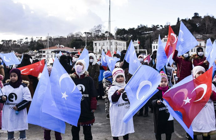 İstanbul’da Pekin Kış Olimpiyatları protestosu