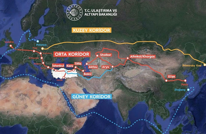 Orta Koridor için Türkiye-Azerbaycan-Kazakistan arasında anlaşma