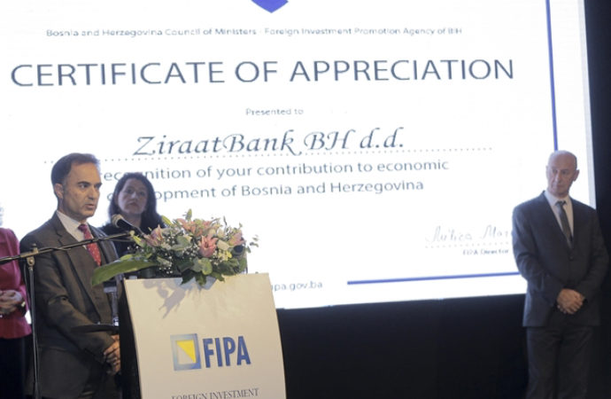 “Bosna Hersek’in En Başarılı Yabancı Yatırımı” ödülü bir bankaya verildi
