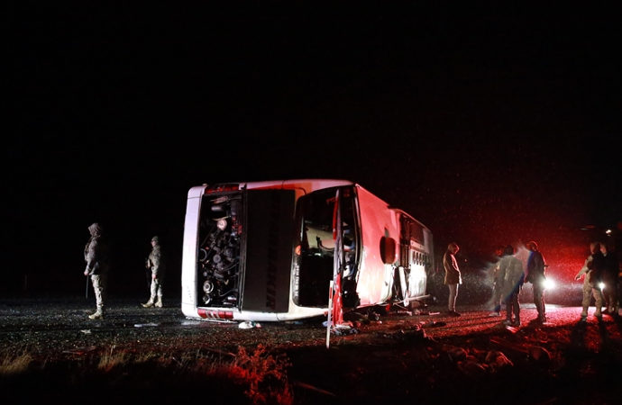 Diyarbakır’da yolcu otobüsü kazası