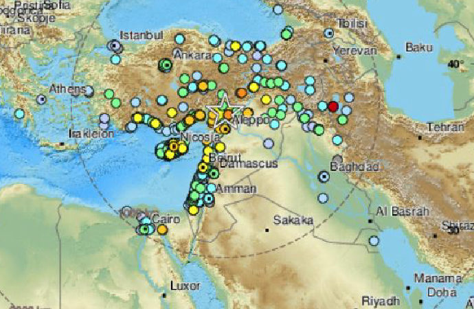 Deprem Mısır, Lübnan, Suriye ve Irak’ta hissedildi
