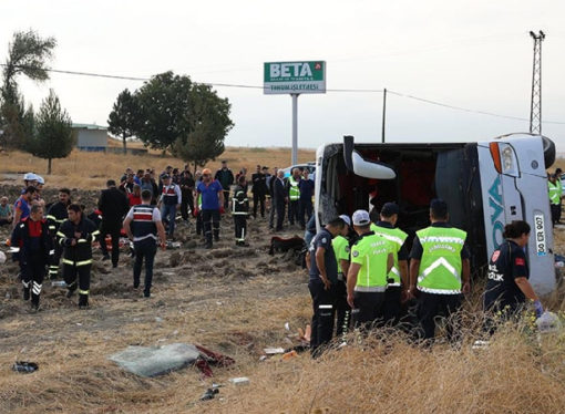 Amasya’da yolcu otobüsü kazası