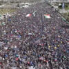 On binlerce Yemenli, Filistine destek eyleminde toplandı
