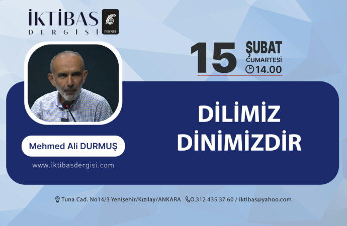 Mehmed Durmuş’un sohbet programı 15 Şubat’ta İktibas’ta