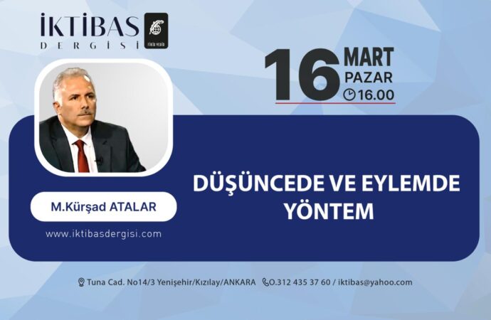 Kürşad Atalar’ın konuşması Pazar günü İktibas’ta