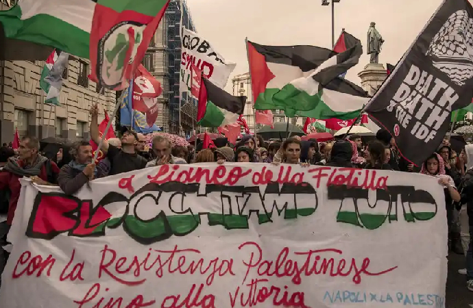 İtalya’da sol muhalefet, filo saldırısına tepki verdi