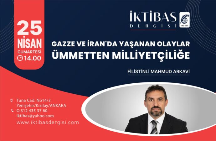 İktibas’a bu hafta sonu Filistinli Mahmud Arkavi konuk oluyor