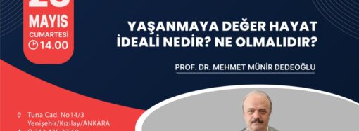 23 Mayıs’ta İktibas’ın konuğu: Prof. Mehmet Münir Dedeoğlu
